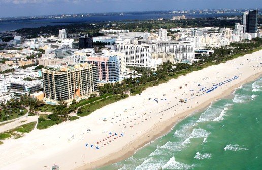 South Beach Aerial Collins Ave Beach